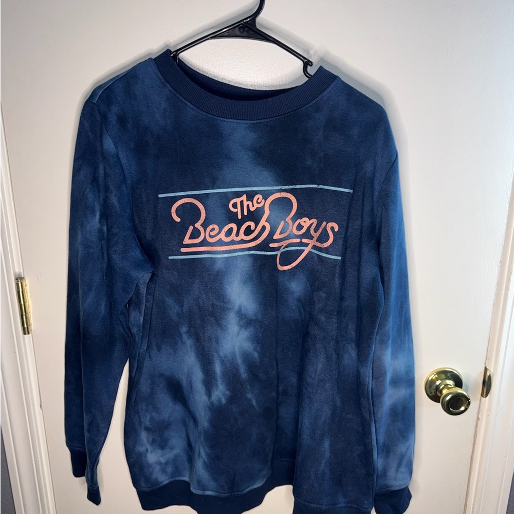 The Beach Boys Navy Tie-Dye Crew Neck Sweater